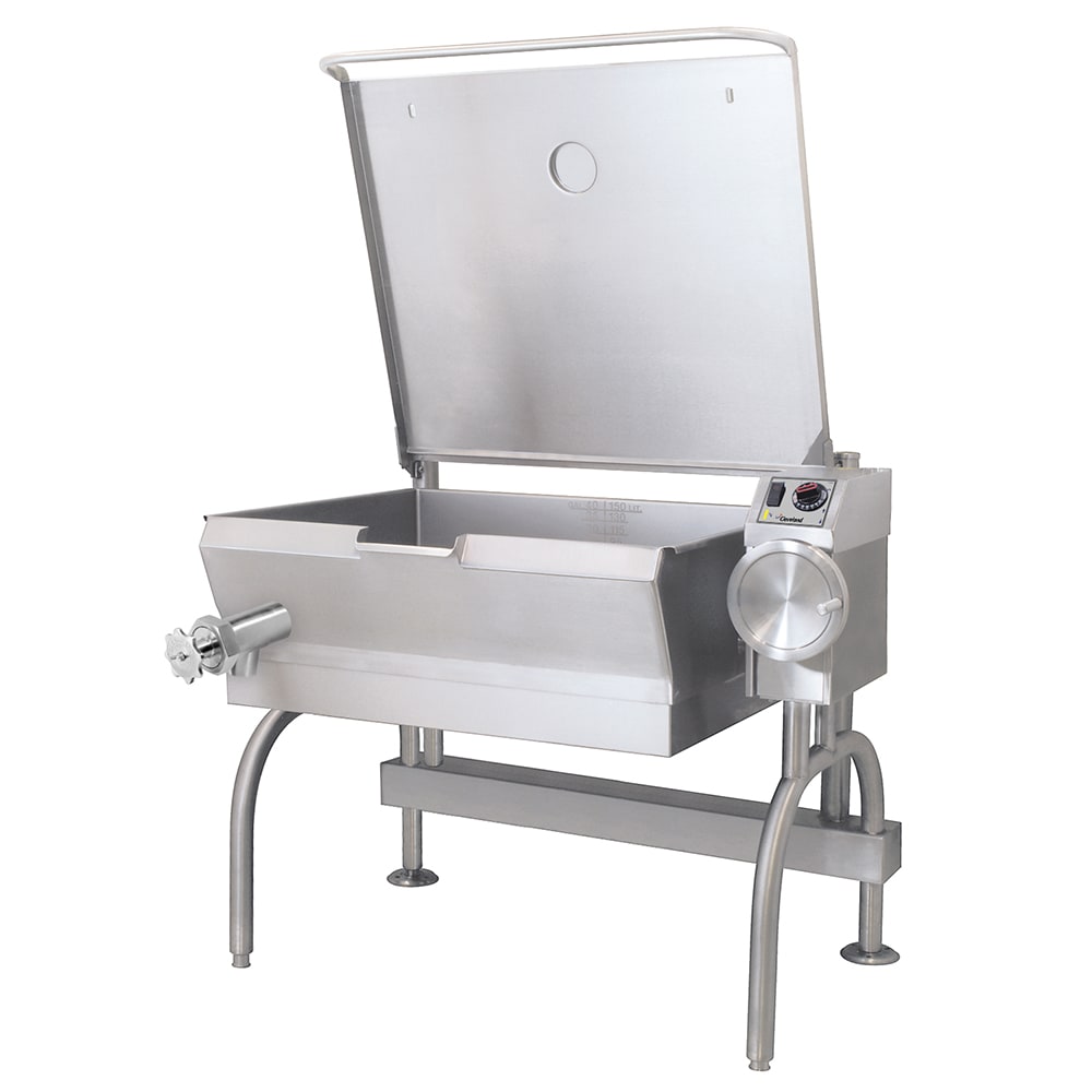109-SEL40T12081 40 gal. Tilt Skillet - Open Leg Base, Peened Interior, Strainer, 208v/1ph