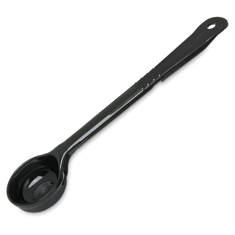 028-4360503 2 oz Solid Portion Control Spoon - Polycarbonate, Black