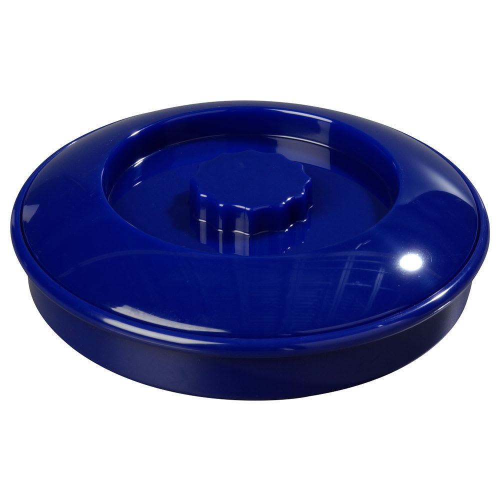 028-047060 7 1/2" Round Tortilla Server w/ Lid - Polycarbonate, Cobalt Blue
