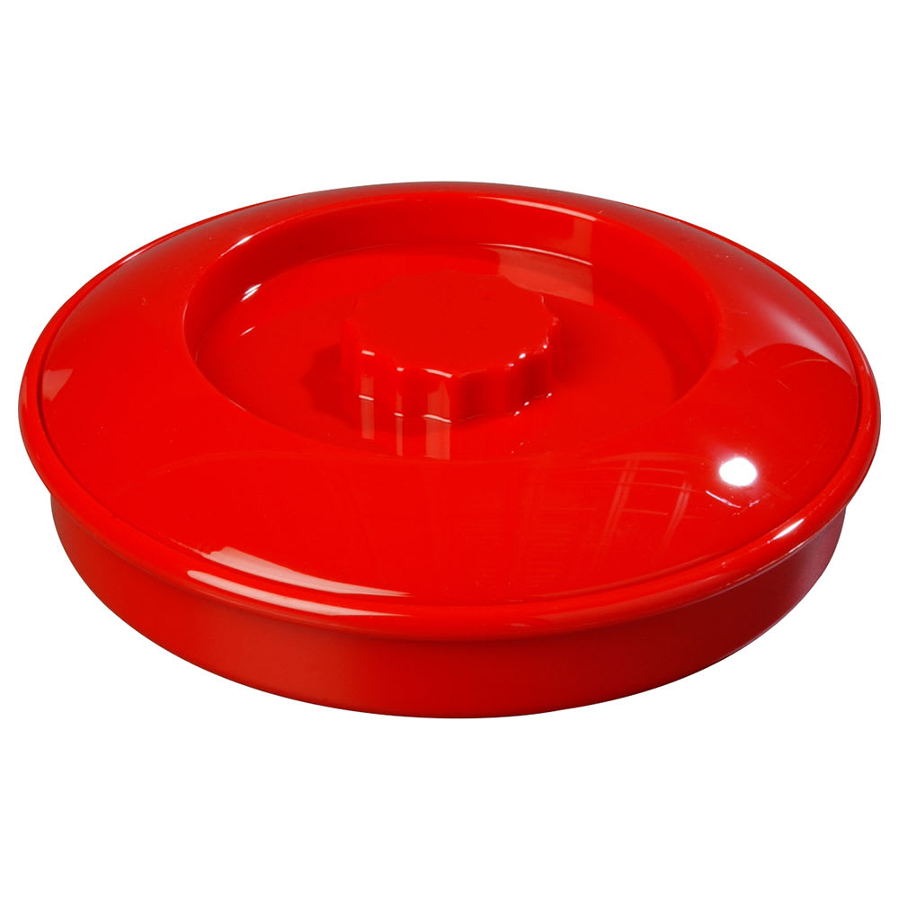 028-047005 7 1/2" Round Tortilla Server w/ Lid - Polycarbonate, Red