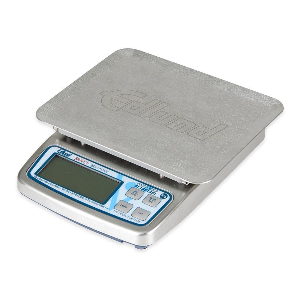 034-BRV160W115V 10 lb Bravo! Waterproof Digital Portion Control Scale - 5 5/8" x 7", St...