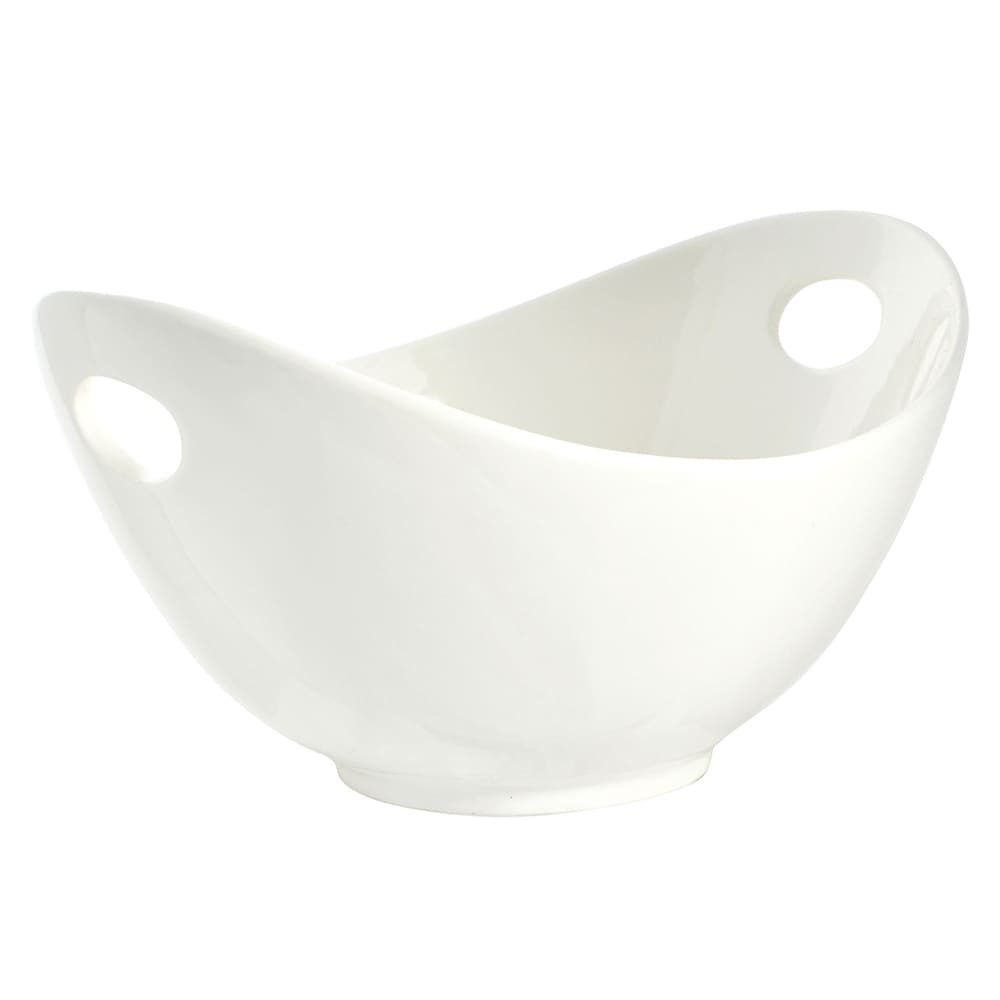 861-WTR8CUTOUTBWL 24 oz Oval Curve Bowl - Porcelain, White