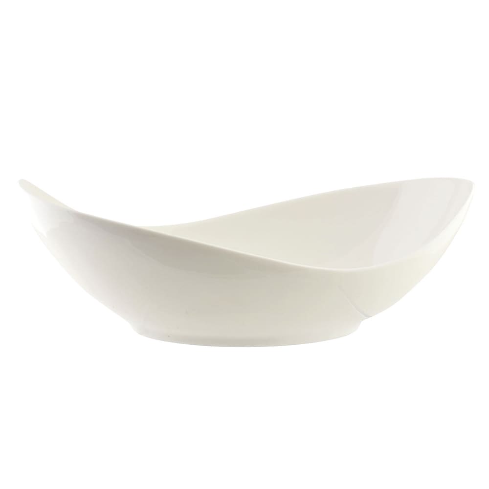 861-WTR9CANOEBWL 8 1/2 oz Irregular anoe Serving Bowl - Porcelain, White