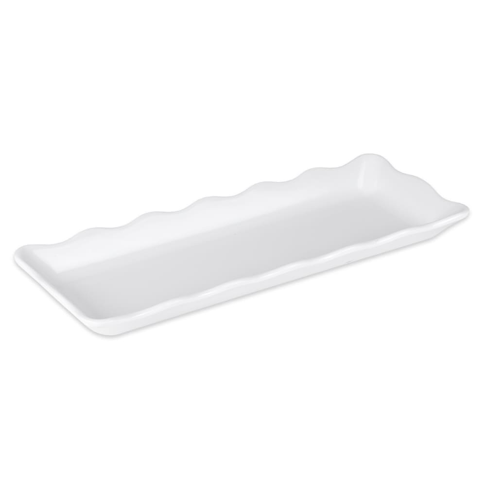 284-ML128W Rectangular Display Tray, 13 1/2" x 5 1/4", Melamine, White