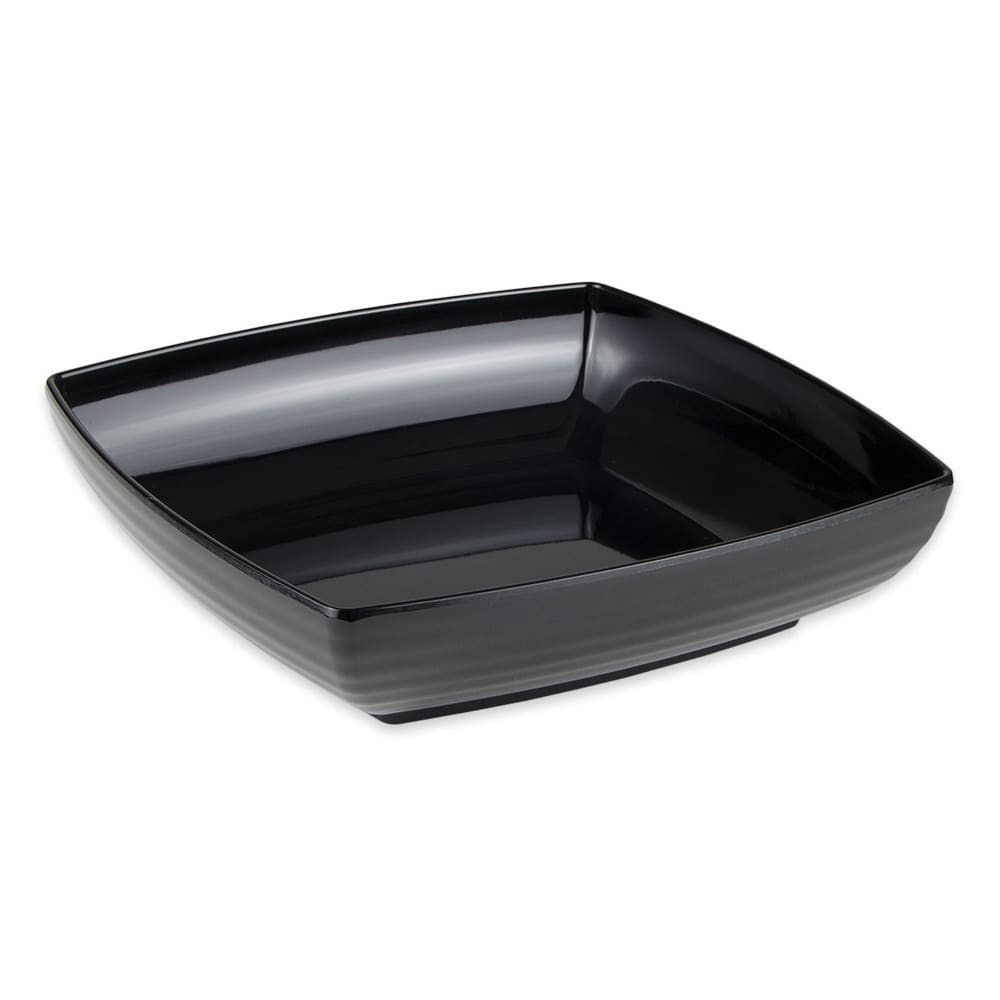 284-ML69BK 4 qt Square Melamine Serving Bowl, Black