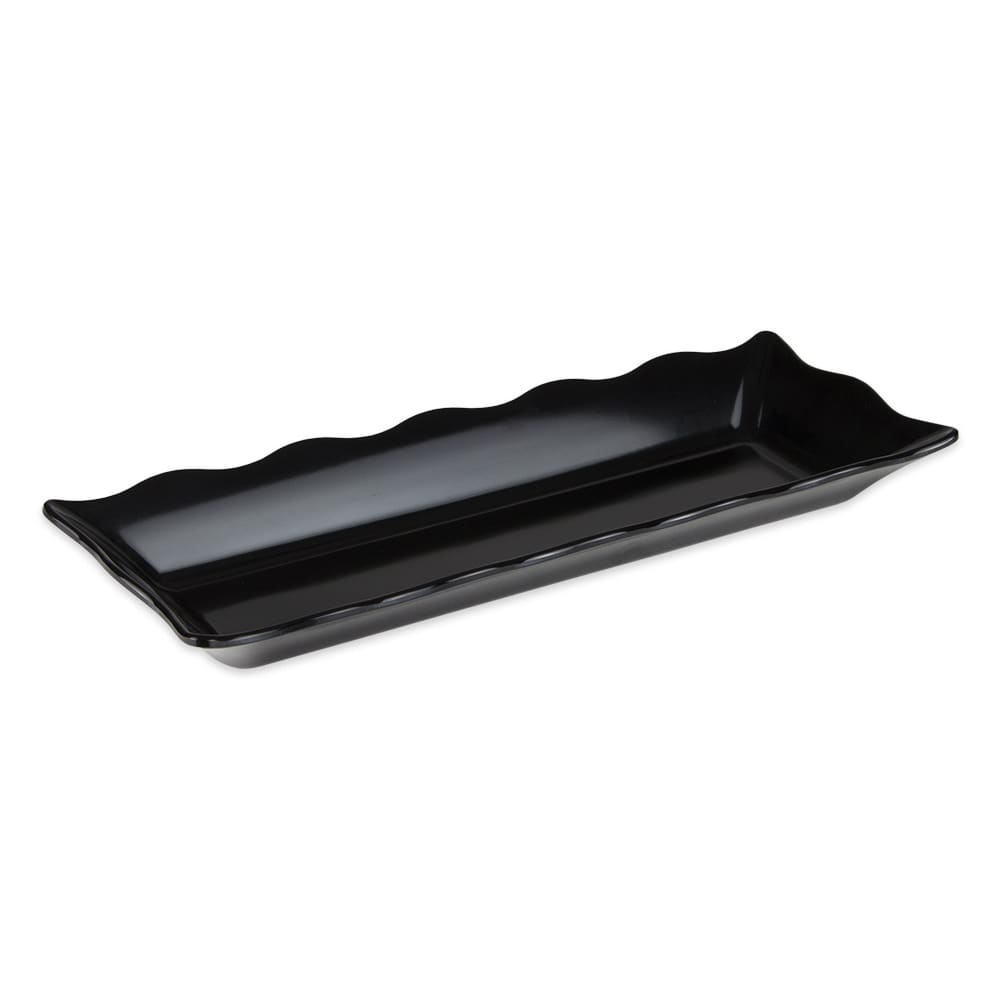 284-ML87BK Rectangular Display Tray, 17 1/2" x 6 3/4", Melamine, Black