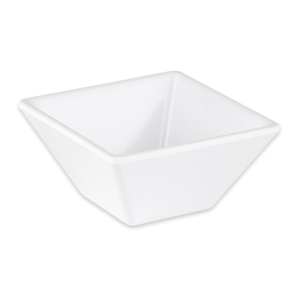 284-ML257W 3" Square Sauce Bowl w/ 3 oz Capacity, Melamine, White