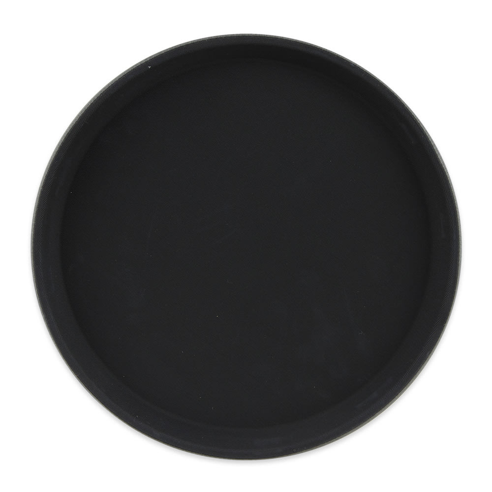 284-NS1100BK 11" Round Serving Tray, Melamine, Black