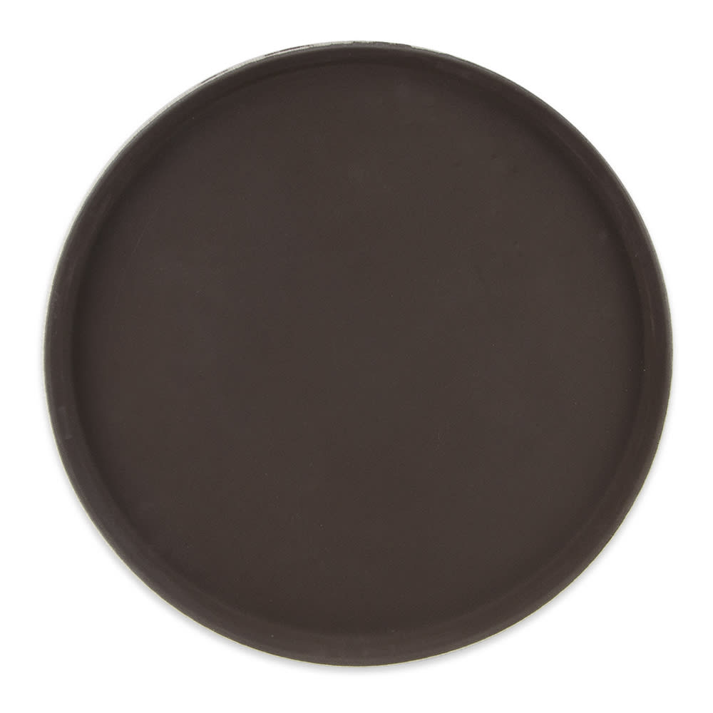 284-NS1600BR 16" Round Serving Tray, Melamine, Brown