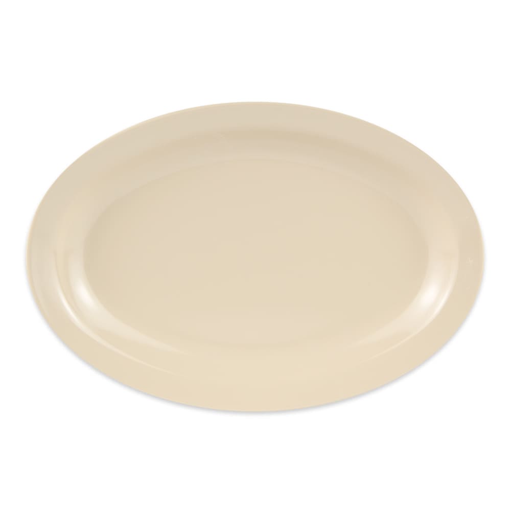 284-OP610T 10" x 6 3/4" Oval Supermel Platter - Melamine, Tan