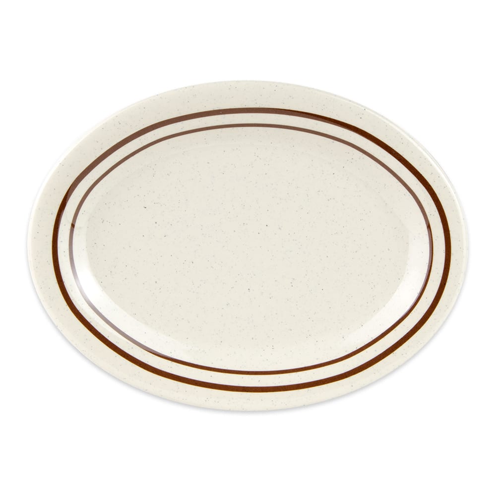 284-OP950U 9 3/4" x 7 1/4" Round Ultraware Platter - Melamine, White