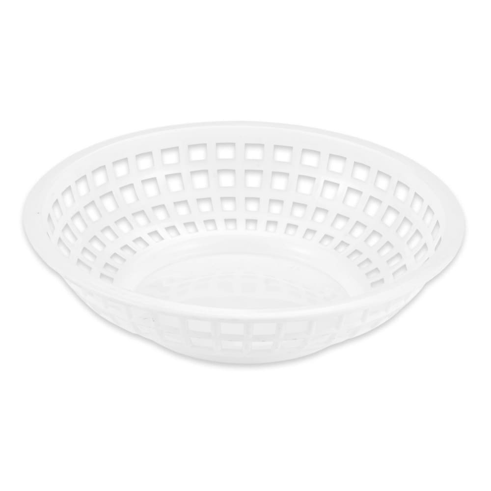 284-RB820W 8" Round Bread & Bun Basket, Plastic, White