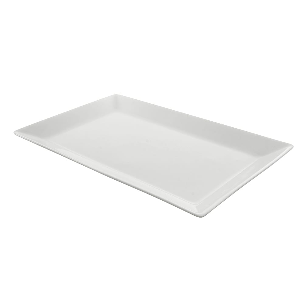 861-WEL13REC 12 7/8" x 8 3/8" Rectangular Whittier Platter - Porcelain, White