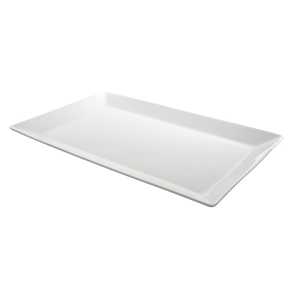861-WEL15REC 14 3/4" x 9 3/8" Rectangular Whittier Platter - Porcelain, White
