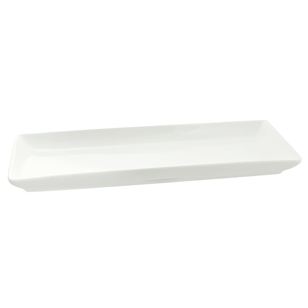 861-WTR13CPREC 13 1/2" x 5 1/2" Rectangular Whittier Platter - Porcelain, White
