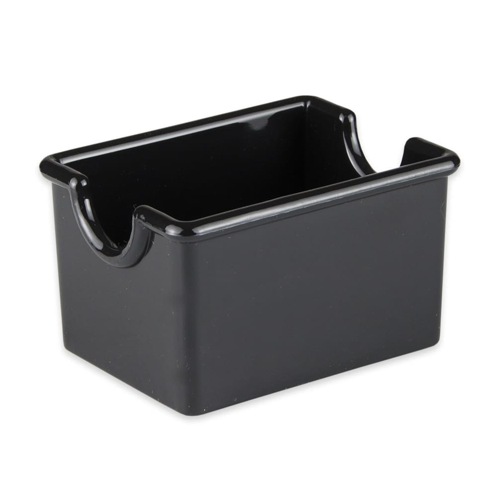 284-SC66BK Rectangular Sugar Caddy - Plastic, Black