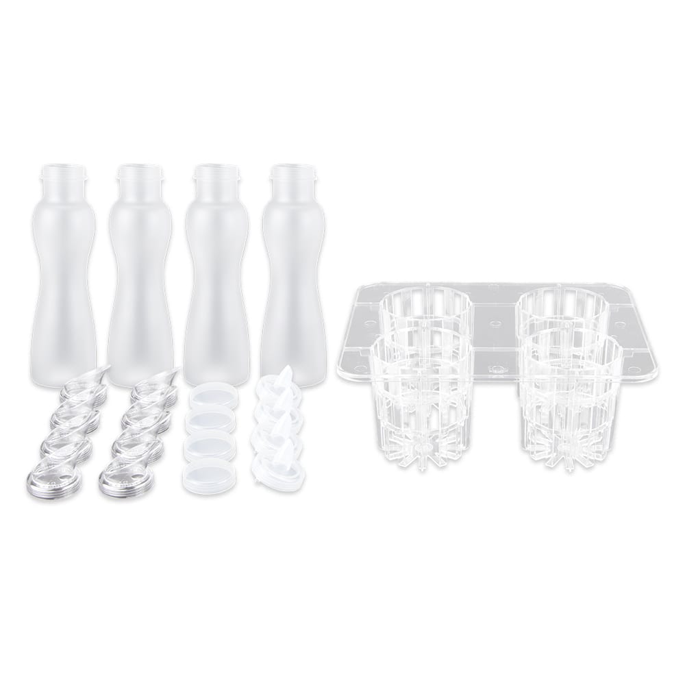 284-SDB32PCSET 25 Piece Salad Dressing Juice Bottle Set, Polycarbonate, Clear