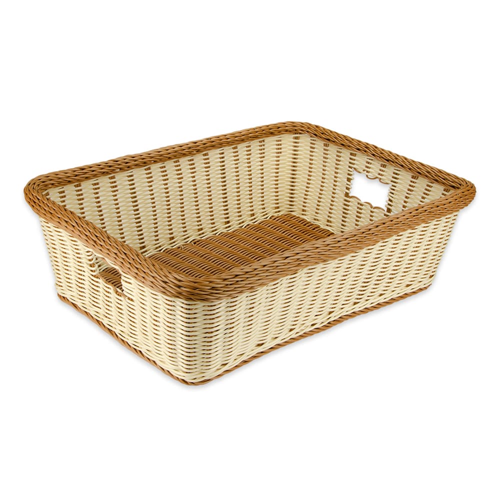 284-WB1517TT Rectangular Bread & Bun Basket, 23" x 17", Polypropylene, Two-Tone