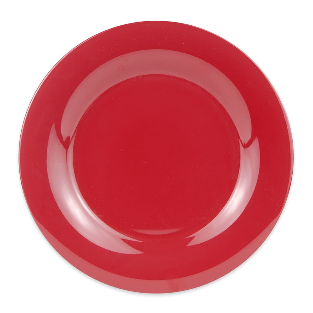 284-WP10CR 10 1/2" Round Melamine Dinner Plate, Cranberry