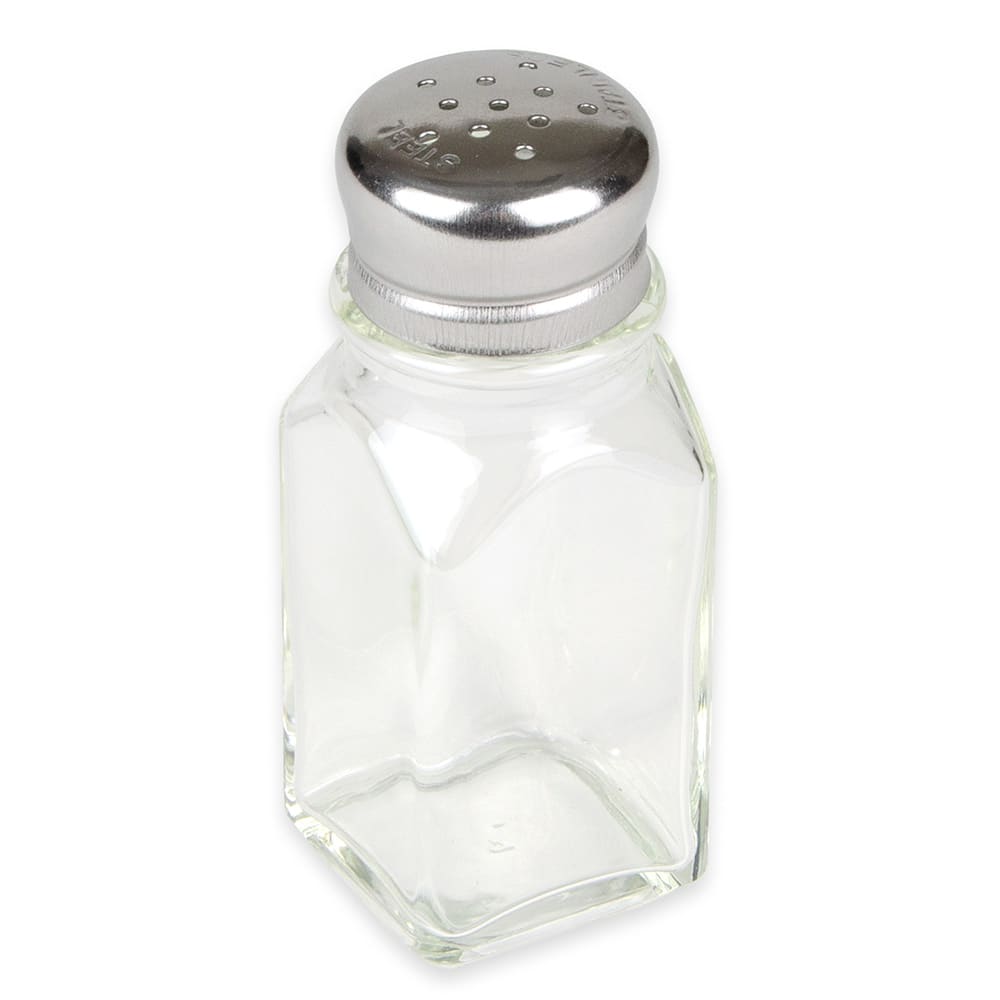 158-154SP 2 oz Shaker for Salt/Pepper - Metal Lid, Square
