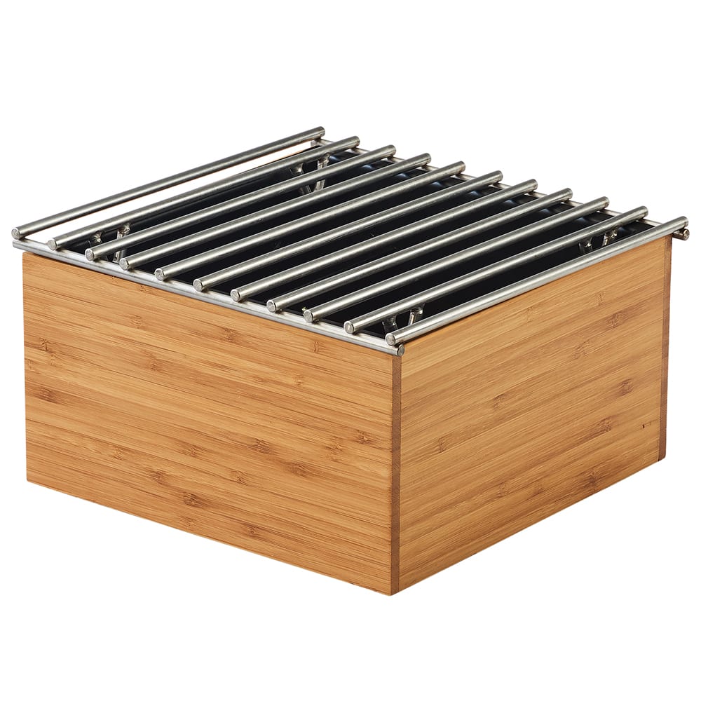 Cal-Mil 3440-60 9 3/4" Square Chafer Alternative - 5 1/2"H, Bamboo