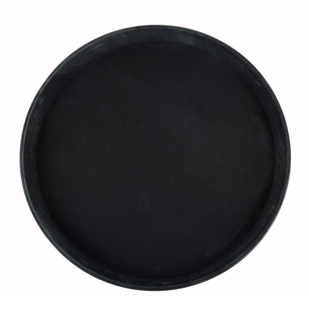 080-TFG14K 14" Round Serving Tray - Fiberglass, Black