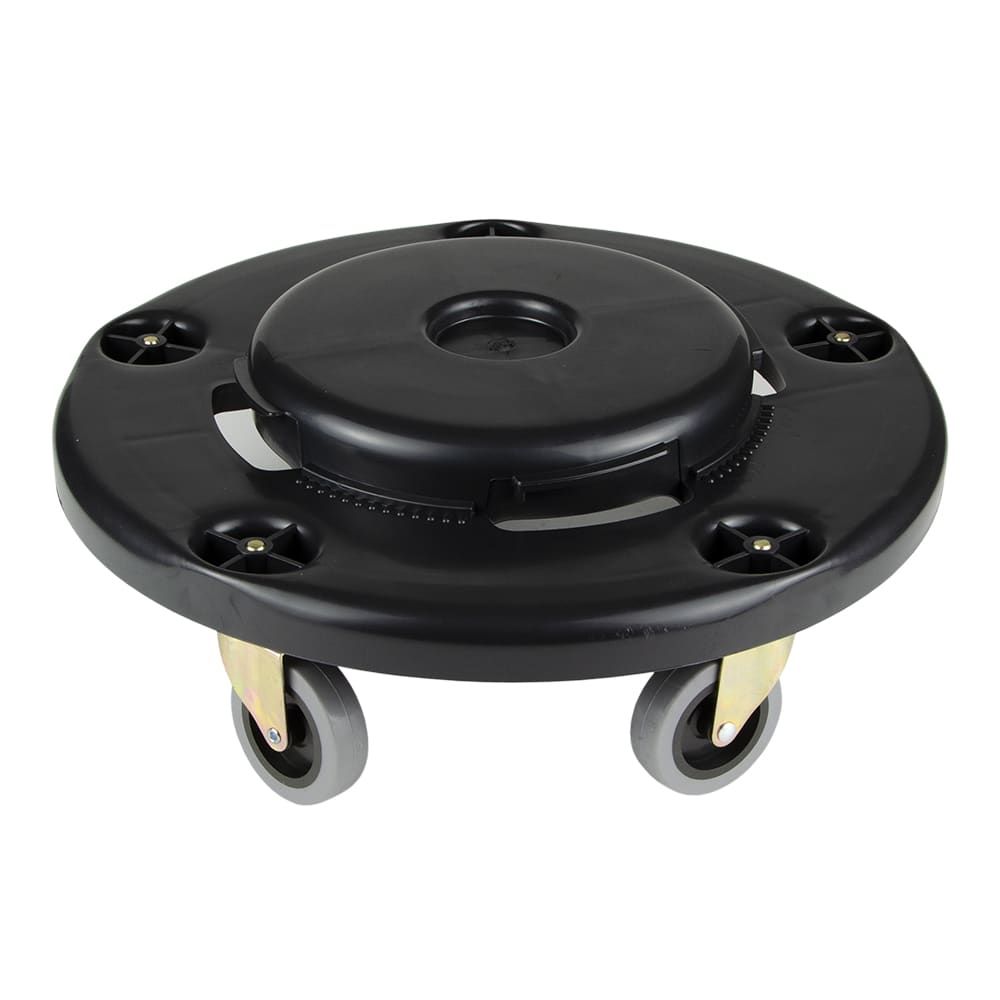 370-DYR18 Round Plastic Trash Can Dolly w/ Raised Center