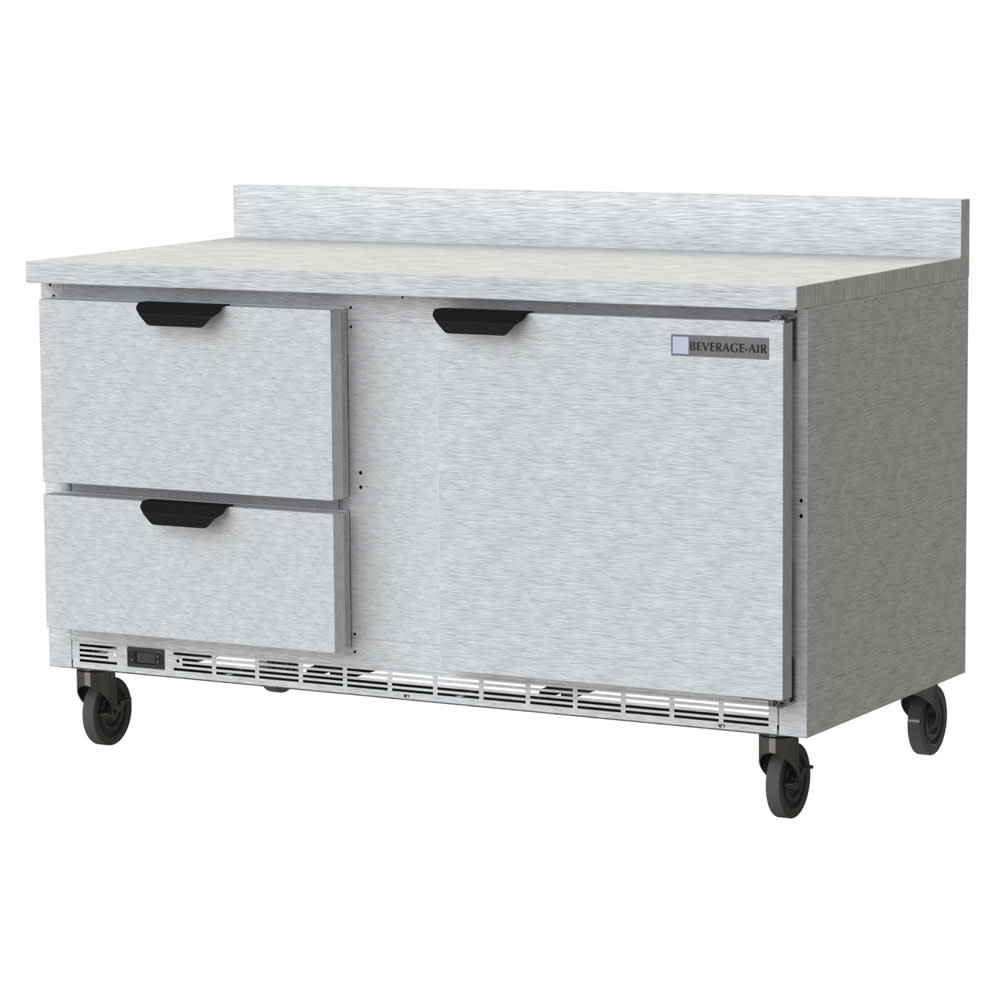 118-WTRD60AHC2FIP 60" Worktop Refrigerator w/ 1 Door & 2 Drawers, , 115v