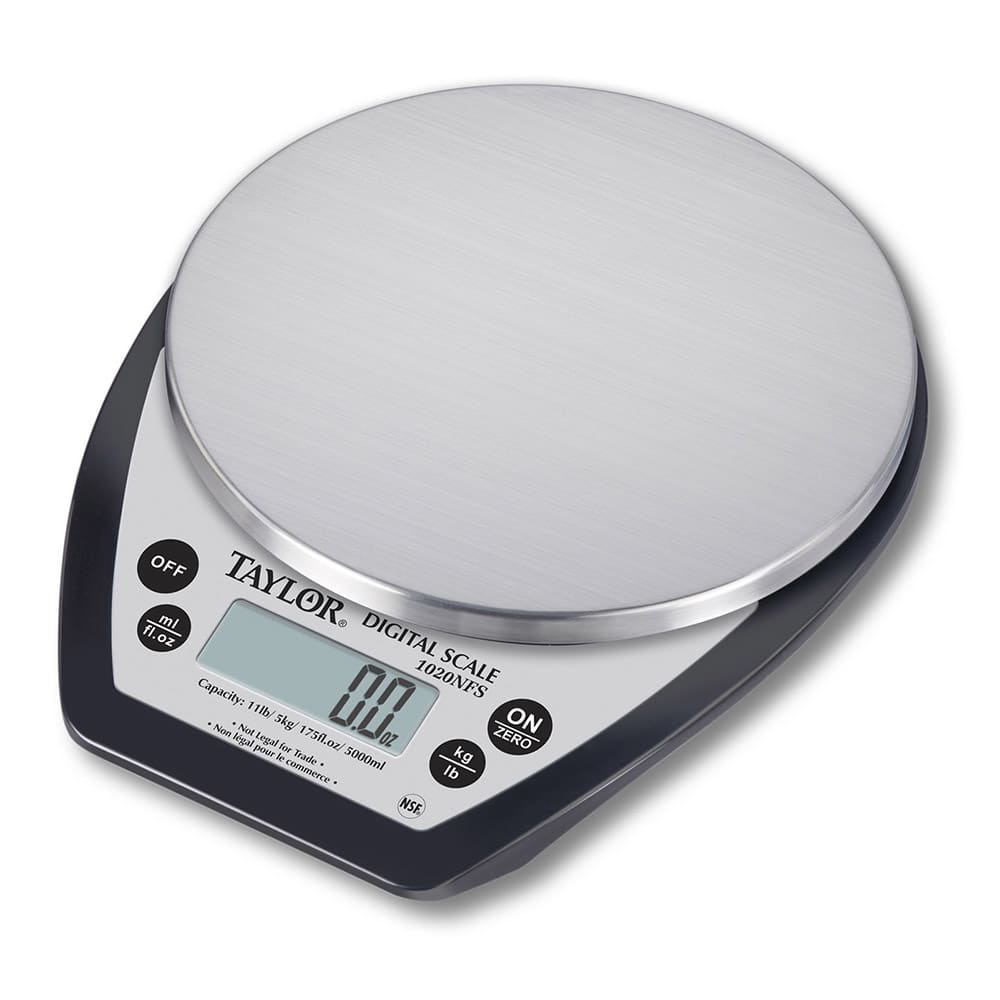Taylor 1020NFS 11 lb Aquatronic Digital Portion Control Scale - 6" Round Platform, Stainless Steel