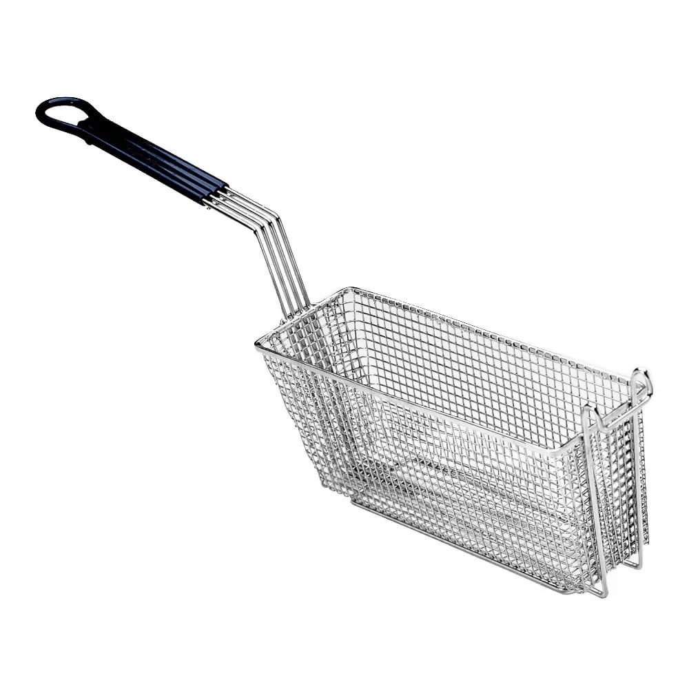 169-P6072147 Fryer Basket w/ Uncoated Handle & Front Hook, 13 1/4" x 4 1/2" x 5 3/4...