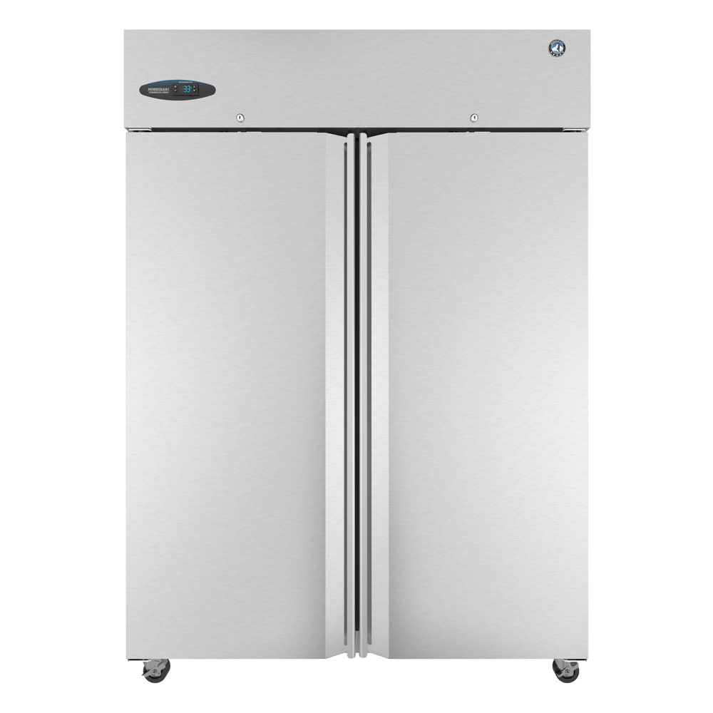 440-CR2BFS 55" Two Section Reach In Refrigerator, (2) Left/Right Hinge Solid Doors, 115v