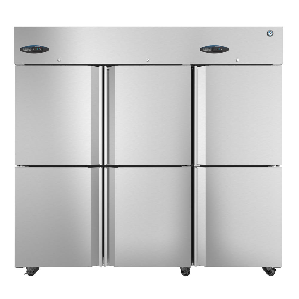 440-CR3BHS 83" Three Section Reach In Refrigerator, (6) Left/Right Hinge Solid Doors, 115v