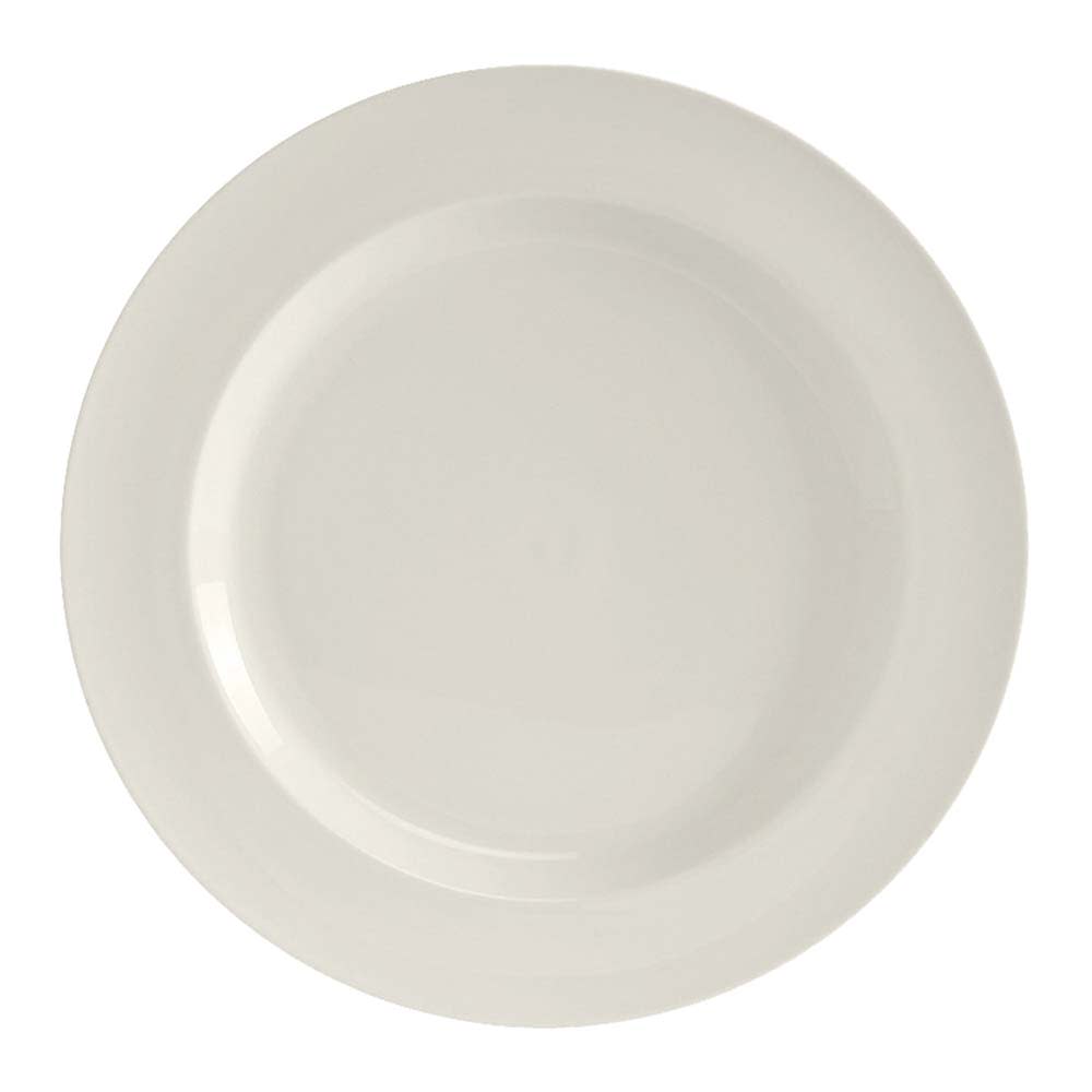 424-AMU002 6 1/4" Round Modena Plate - Ceramic, Pearl White