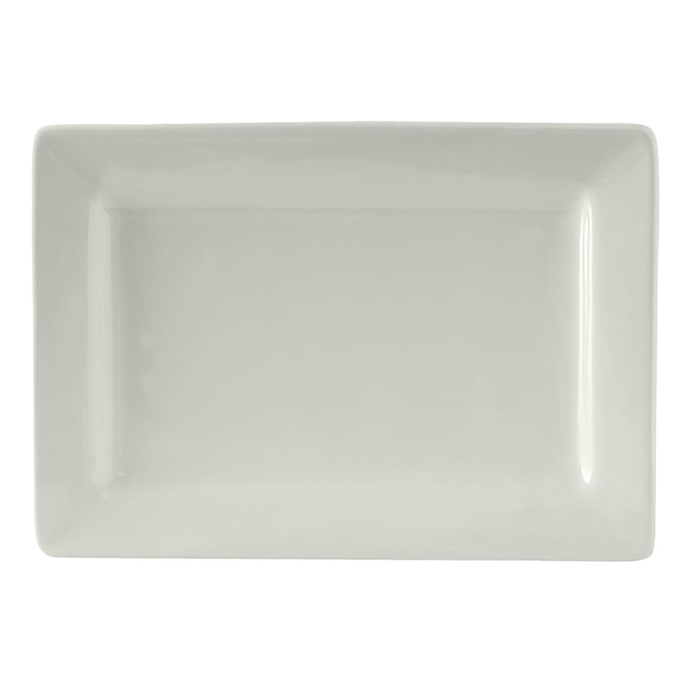 424-BWH0803 Rectangular Plate - 8" x 5 1/2", Ceramic, White