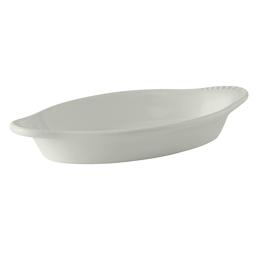 424-BWN080 8 oz. Oval, Ceramic Welsh Rarebit, White