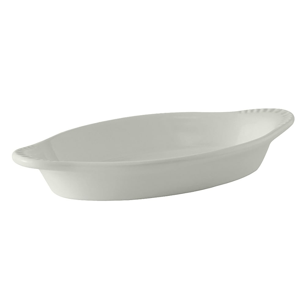 424-BWN150 17 oz. Oval, Ceramic Welsh Rarebit, White