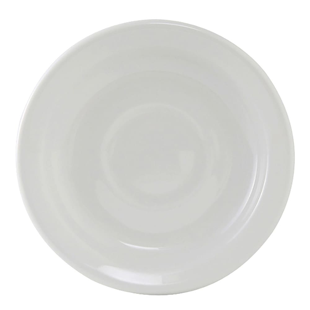 424-CLE057 5 7/8" Round Alaska Saucer - Ceramic, Porcelain White