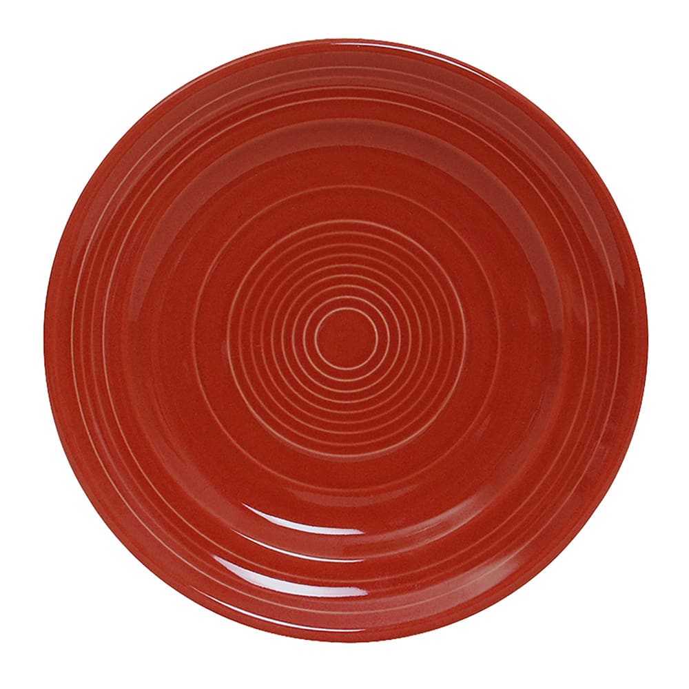 424-CQA090 9" Round Concentrix Plate - Ceramic, Cayenne