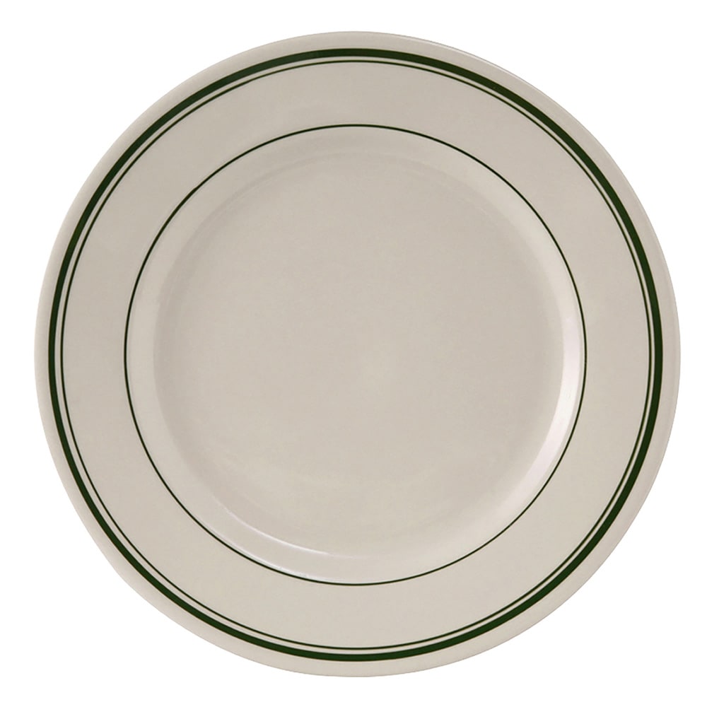 424-TGB016 10 1/2" Round Green Bay Plate - Ceramic, American White