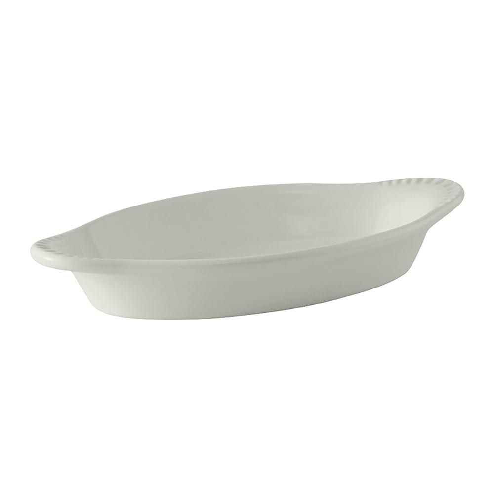 424-BWN120 12 oz. Oval, Ceramic Welsh Rarebit, White