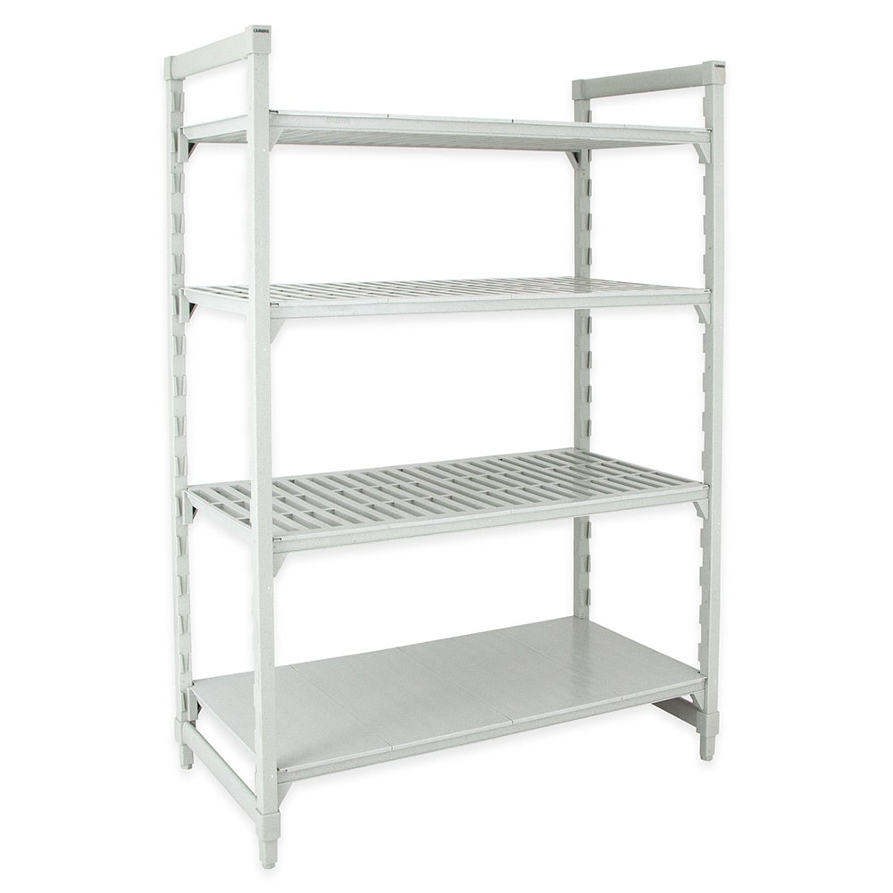 144-CPU214272VS4480 42" NSF 4-Tier Heavy-Duty Plastic Shelving Unit - Camshelving® Premium,...