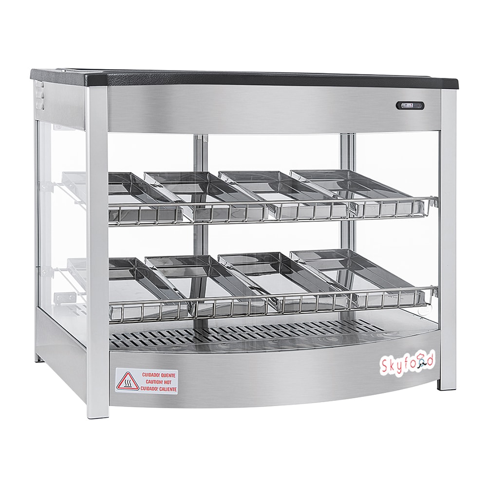 Skyfood FWD2S8P 25 5/8" Full Service Countertop Heated Display Case - (2) Shelves, 120v