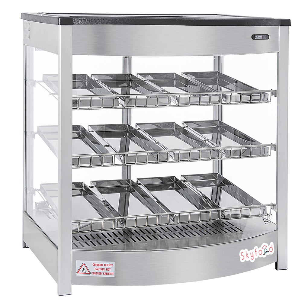 248-FWD3S12P 25 5/8" Full Service Countertop Heated Display Case  - (3) Shelves, 120v