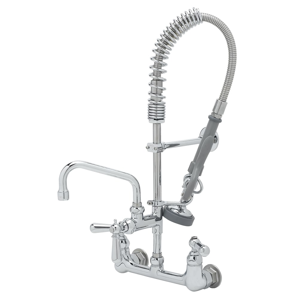 064-MPZ8WCN06 22"H Wall Mount Pre Rinse Faucet - 1.15 GPM, Base with Nozzle
