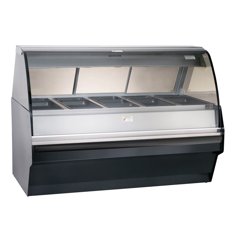 139-TY2SYS72BLK 72" Halo Heat® Full Service Hot Food Display - Curved Glass, 120/208-240v/1p...