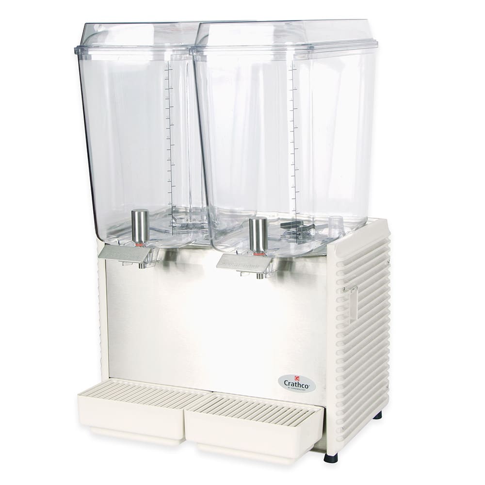 Crathco D25-4 Refrigerated Drink Dispenser w/ (2) 5 gal Bowls, Pre Mix, 115v