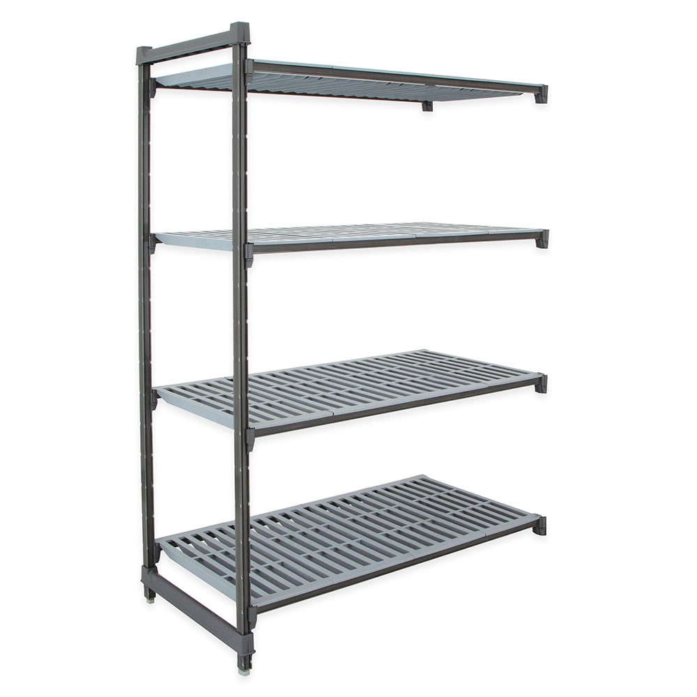 144-CBA245484V4580 54" NSF 4-Tier Heavy-Duty Plastic Shelving Unit - Camshelving® Basics Plu...