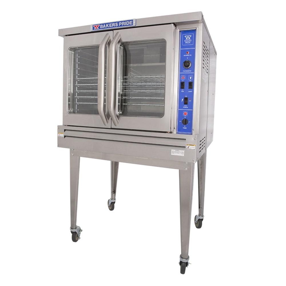455-BPCVG1NG Restaurant Bakery Depth Single Full Size Natural Gas Convection Oven - 90,000 BTU