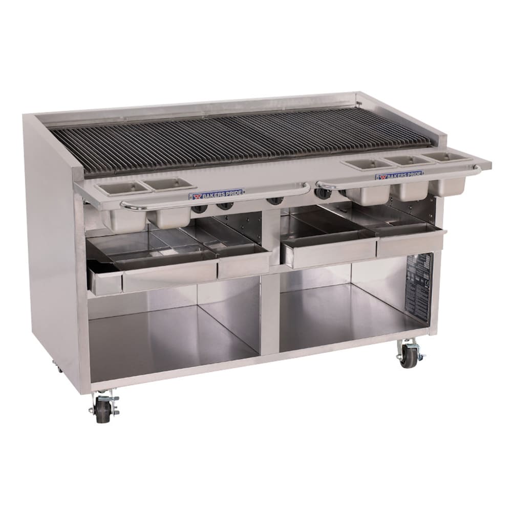 455-F60RLP 60" Gas Charbroiler w/ Cast Iron Grates, LP