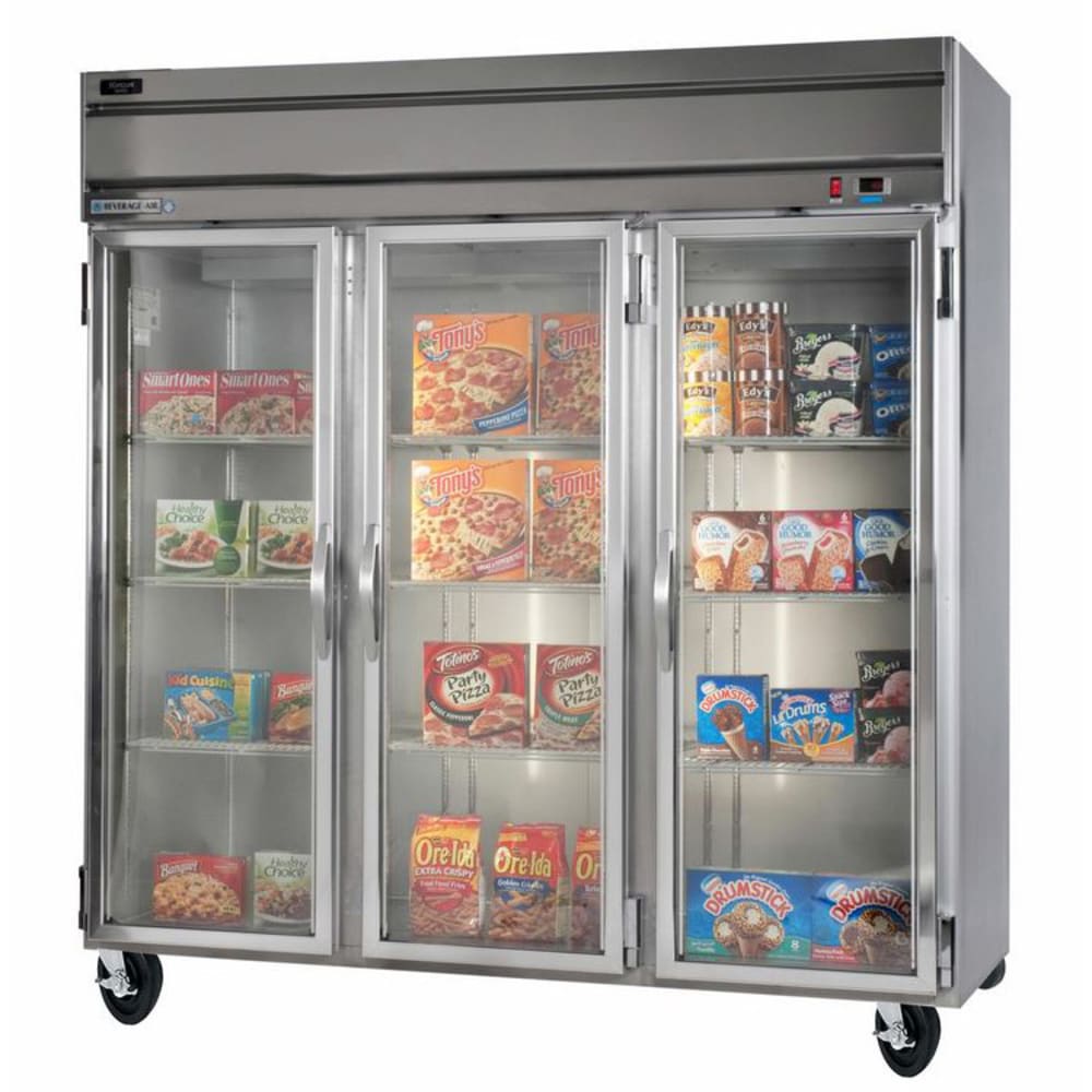 118-HFP35G 78" Three Section Reach-In Freezer, (3) Glass Doors, 115v